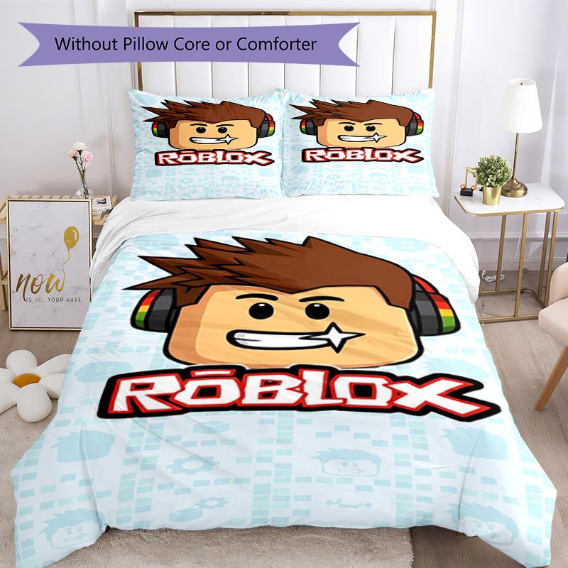 Постельное белье Roblox Дышащий пододеяльник с наволочками Декорационное постельное белье для спальни Украшение для дома Подарок на день рождения