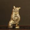 Бронзовая миниатюрная фигурка Совы Цзунь Древний китайский культурный артефакт Реплики Настольная полка для гостиной Коллекционный предмет