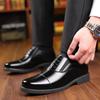 Black Men's Formal Shoes Spring Autumn Social Shoe Male Business Footwear Elegant and Classic Low Price Leather Casual 39 Suit