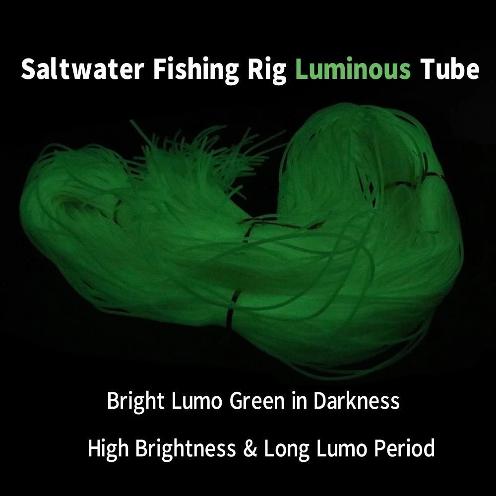 Светящаяся трубка для рыбалки Bimoo, белая трубка из мягкой резины с защитой от намотки, светящаяся трубка для ночной рыбалки