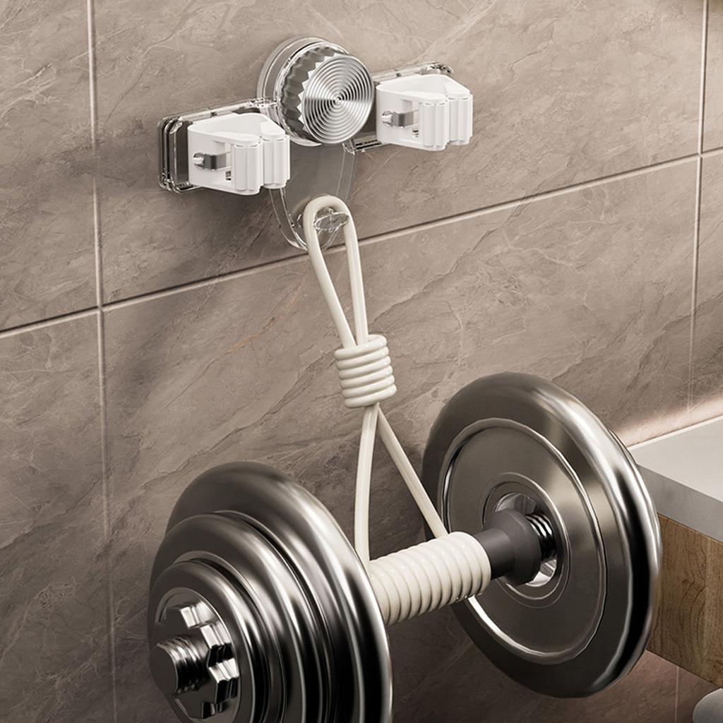 Держатель для швабры и метлы на присоске, крючки для вешалок, органайзер для экономии места для дома и офиса, простая установка на стену