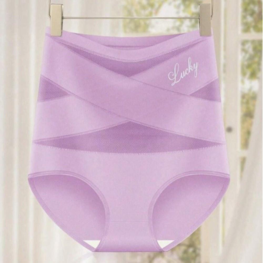 High Waist Slimming Shapewear Mesh Cross Tummy Control Panties Plus Size Body Shaper Postpartum