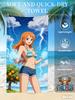 Полотенце для пляжа с принтом Манки Д. Луффи из One Piece, быстросохнущее, легкое, дышащее, удобное, для лета, бассейна и активного отдыха