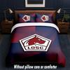 LOSC Lille FC Design Bed Bedding Set 1 Duvet Cover + 2 Pillowcases Soft Breathable Household Bed Linens
