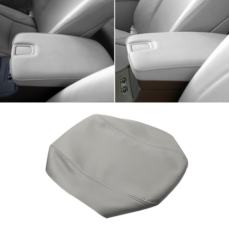 Кожаный чехол на центральный подлокотник серого цвета для Lexus ES350 2007 2008 2009, центральный подлокотник автомобиля, панель, кожный покров, наклейка, отделка