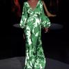 Women's Summer Printed Sexy V-Neck Waisted Loose Long Dresses
