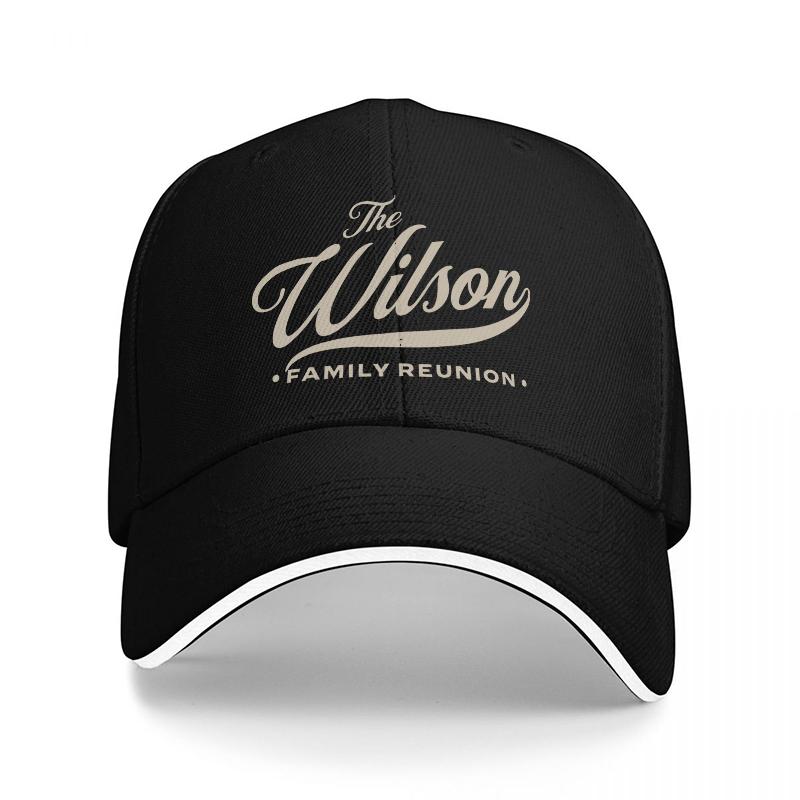 Классическая бейсболка Wilson Family Reunion Черная с Белой Отделкой Индивидуальный Дизайн для Взрослых и Фанатов