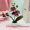 Potted Faux Phalaenopsis Flower For Event Decor And Indoor Embellishment Home