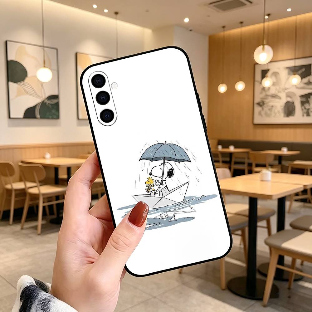 Cartoon Z-S-noopy-PC  Phone Case For Samsung Galaxy A73,A72,A71,A70,A53,A52,A51,Others Soft Black Cover