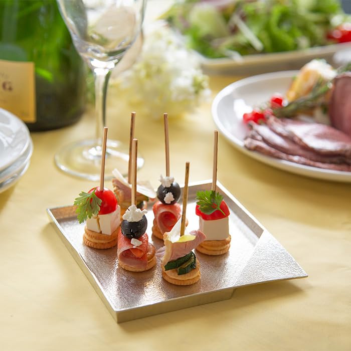 Поднос для закусок Nousaku KAKU S 501924 - - [100% олово]