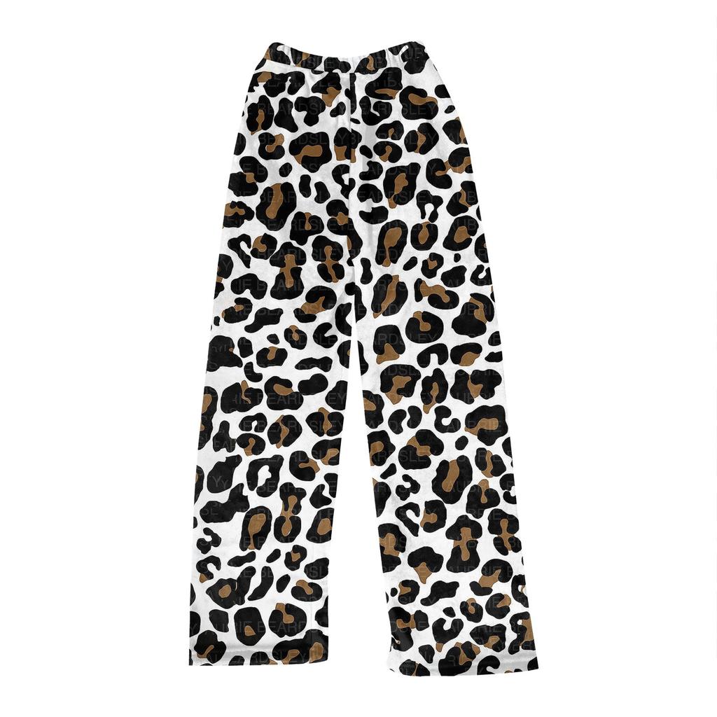 Women  Winter Plaid Pants Full Length Long Trousers Sports Pants