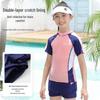 Girls' Sun Protection Swimwear: Split Flat Leg Style for Students and Kids