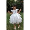 White Sequined, Birthday, Evening Dress, Tutu Girl Dress