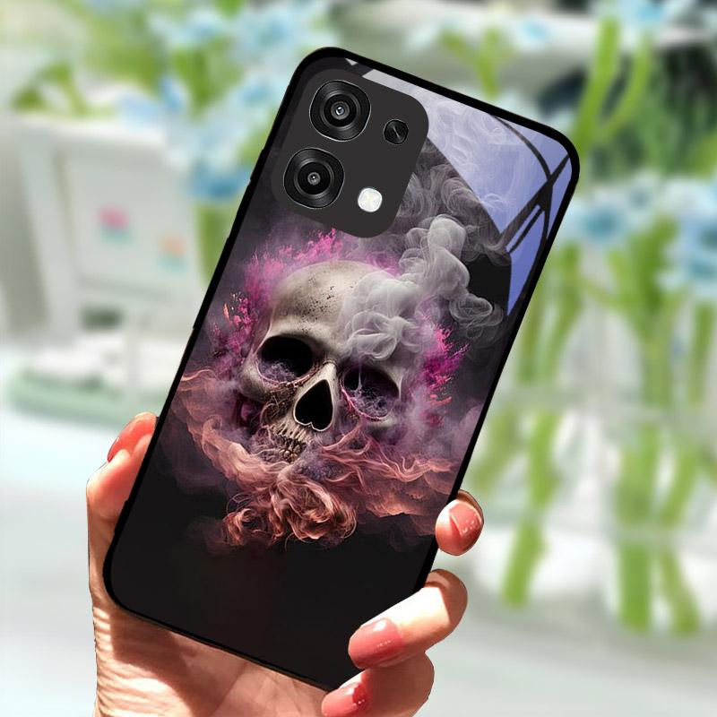 Tempered Glass Phone Case For OPPO A6 Pro A6Pro 5G CPH2781 Case Cool Fashion Painted Cover For Oppo F31 F 31 5G Back Cover Coque
