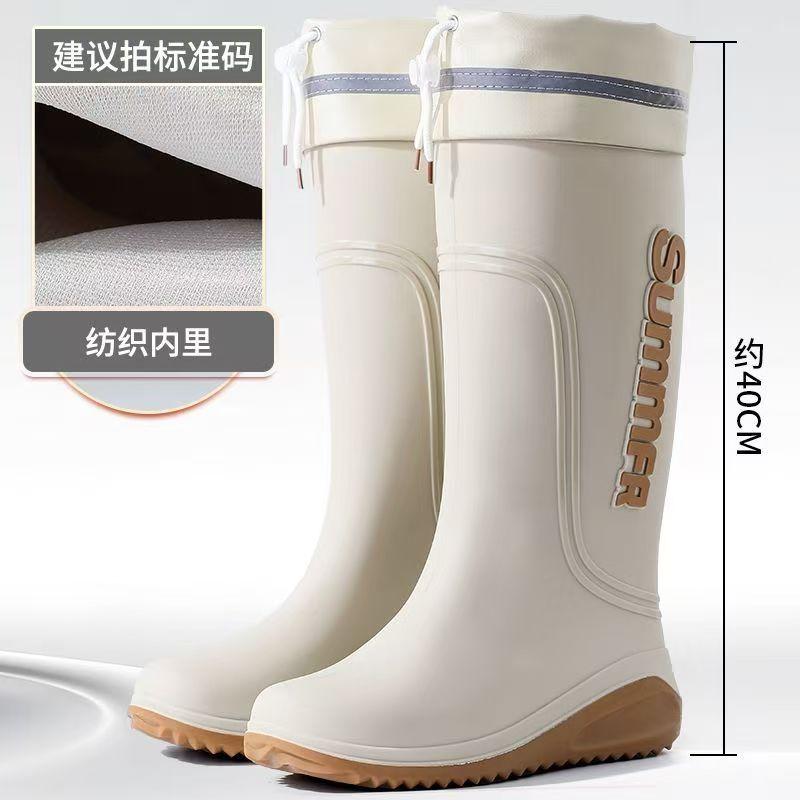 Мужские водонепроницаемые резиновые сапоги с флисовой подкладкой, средней длины, нескользящие, легкие, для работы на открытом воздухе, для доставки еды, резиновые рабочие ботинки