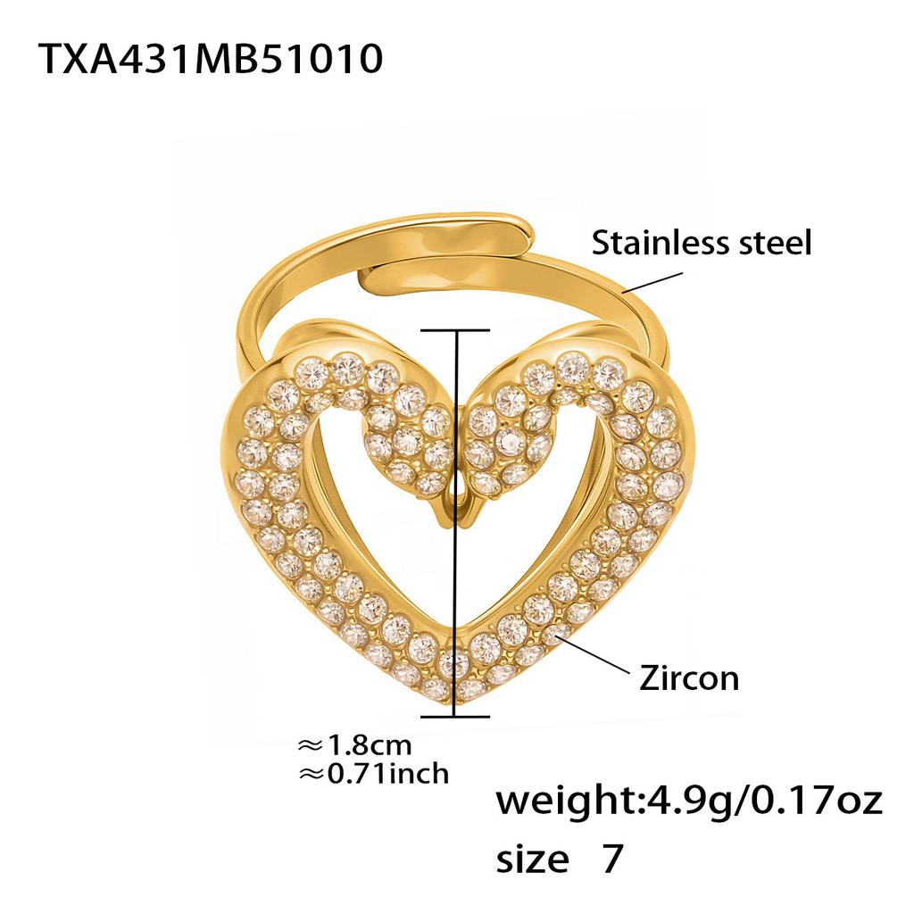 Swan Heart Ring Earrings Bracelet Necklace In Stainless Steel 18k Gold Plated Chain Neckalces Bracelets Rings Earring for Women