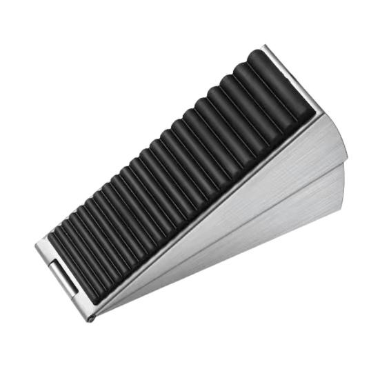 Металлический пружинный дверной упор, клиновой настенный протектор, прочный цинковый сплав, регулируемая высота, противоскользящий, ветрозащитный, без сверления, противоударный напольный дверной упор