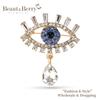 Beaut&Berry Creative Fashion Alloy Inlaid with Rhinestone Devil Eyes Brooch Women's Corsage Pin Accessories Gift