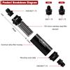 VR -Universal Car Racing In-Line Fuel Oil Filter With AN6/AN8 Fittings Adapter and 100 Micron Steel Element  VR5565