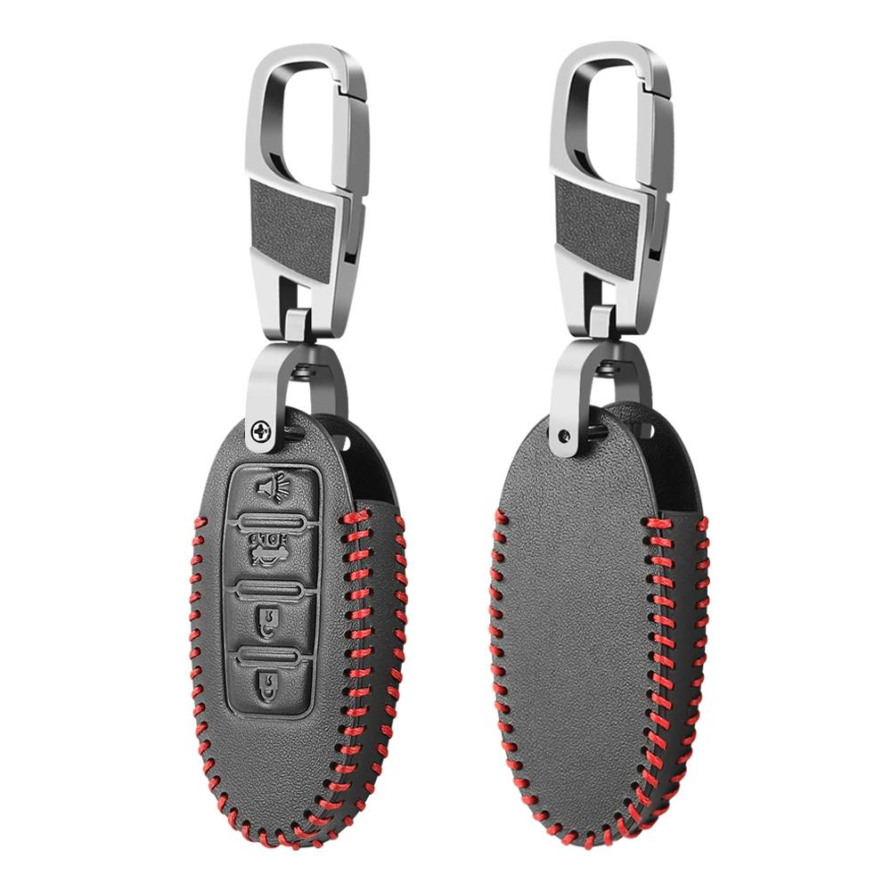 Чехол для автомобильного ключа с 4 кнопками для Nissan Leaf Micra Qashqai J11 J10 X Trail T32 Versa Note Patrol Аксессуары для чехла для ключа