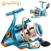 Рыболовная катушка с металлическим корпусом, рыболовная спиннинговая катушка, леска, колесо, катушка для ловли карпа, рыболовные снасти