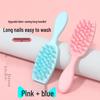Силиконовая расческа-массажер для кожи головы с длинной ручкой для мытья шампунем
