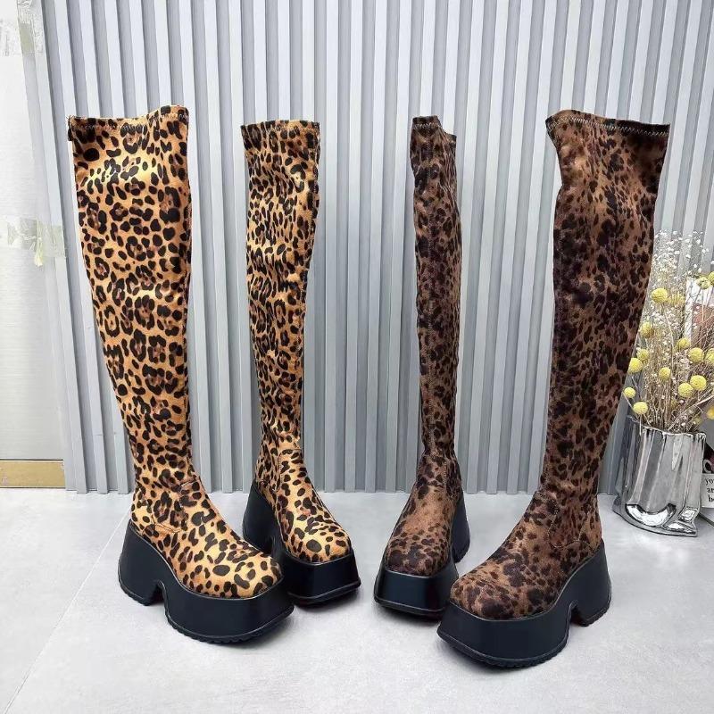 Модные сапоги для женщин, износостойкие, модные, зимние, новые, нескользящие, 2024, высококачественные, с молнией сзади, женские, выше колена, сапоги Botines Mujer