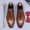 Top Quality Mens Wedding Dress Shoes Genuine Leather Oxford Men's Leather Shoes Lace Up Business Formal Shoes For Men