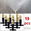 50-1pcs 4/7PVC Outdoor Misting Cooling System Garden Irrigation Watering 1/4'' Brass Atomizer Adjustable Garden Micro Sprinklers