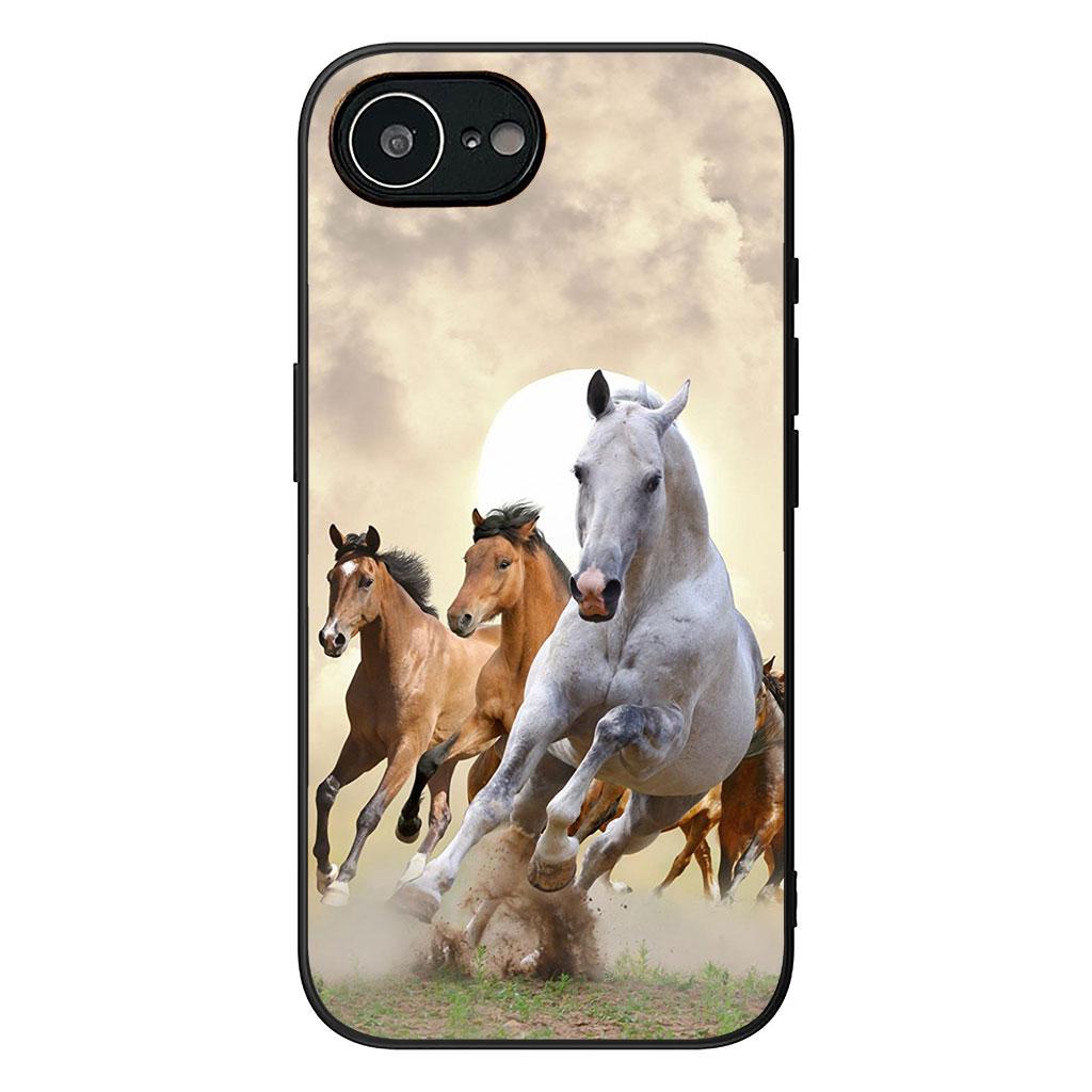 for Motorola Moto G54 G05 G24 G45 G55 G75 G85 G15 G57 G86 Power Edge 50 30 Ultra Fusion neo Pro Case Running Wild Horse Pets