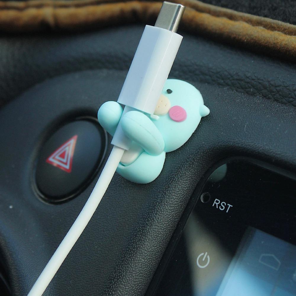 Самоклеящийся органайзер для зарядного кабеля, силиконовые аксессуары для украшения, фиксатор кабеля для наушников в автомобиле