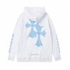 820 CHROME HEARTS Осень-Зима 2025 Новая Толстовка с капюшоном с логотипом классического стиля большого размера, Подходит для парной носки
