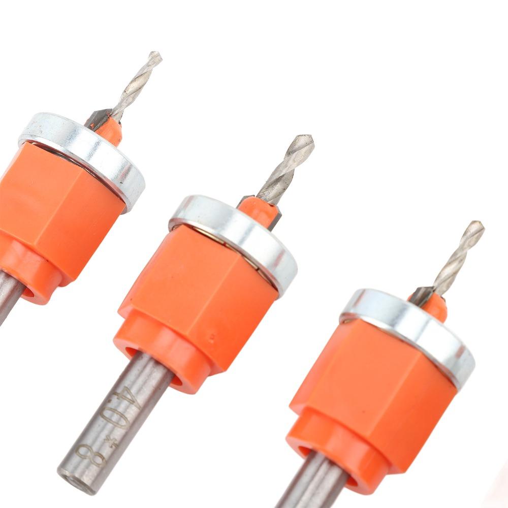 6pcs Adjustable Depth Countersink Drill Bit Set HSS Construction Adjustable Drill Bit Woodworking