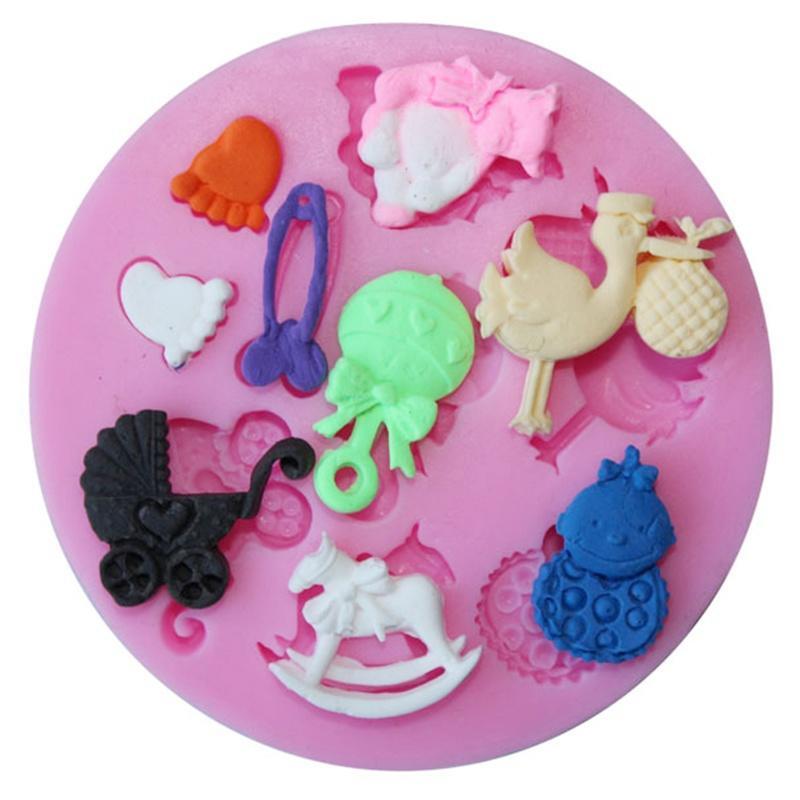 Силиконовая форма для детского душа, форма для торта, форма для выпечки шоколада, сахарный декор