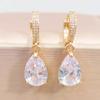 Fashion Drop Shape Cubic Zirconia Dangle Earrings for Women Jewelry Party Accessories