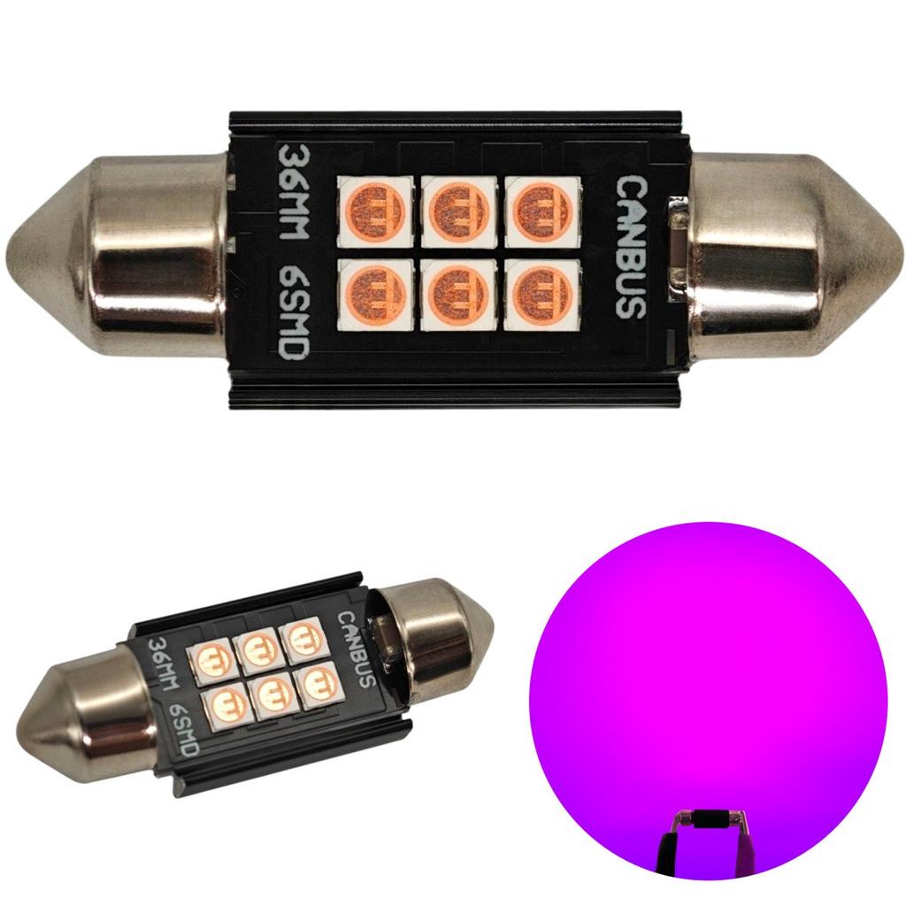 C5W żarówka LED SV8.5 12-24V CANBUS 36mm - Różowy Off-Road
