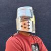 Knight Templar Brass Crusader Helmet Medieval Crusader Helmet LARP Role Playing Steel Helmet