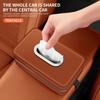 Car Leather Tissue Box With A Simple And High-End Feel, Car Seat Back Armrest Box, Multi-Functional Hanging Tissue Storage Box