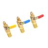 Pack of 3 Air Conditioning Refrigerant Ball Valve Kits Shut-off Valves Brass Material Repair Part for Multifuntion Use
