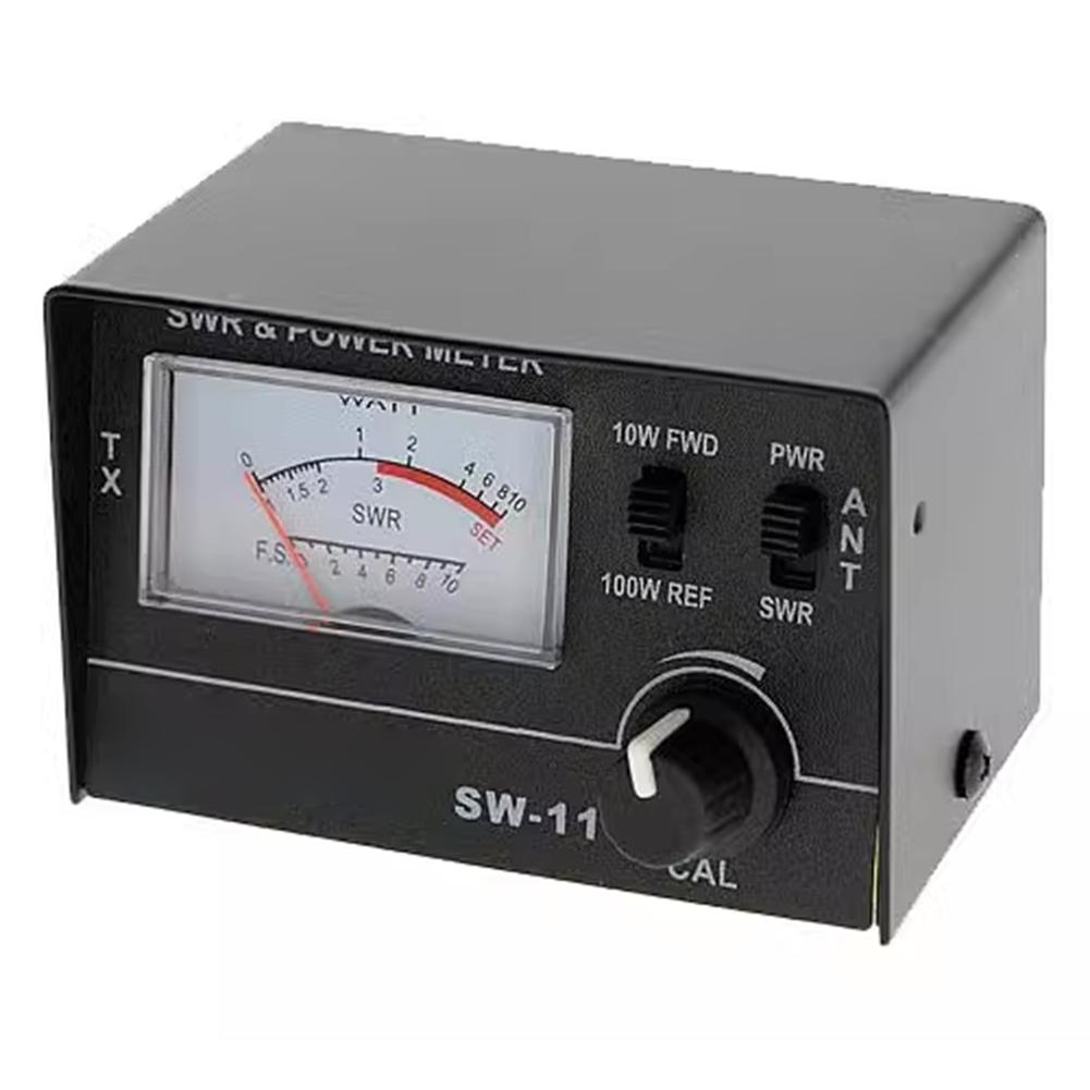 SW111 КСВ-метр и измеритель мощности 100 Вт для антенн CB-радио Аналоговый прибор с переключателями мощности 10 Вт и 100 Вт и разъемами на задней панели