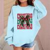 Children's Fashionable Casual Long-sleeved Loose Christmas Print Pullover Sweatshirt