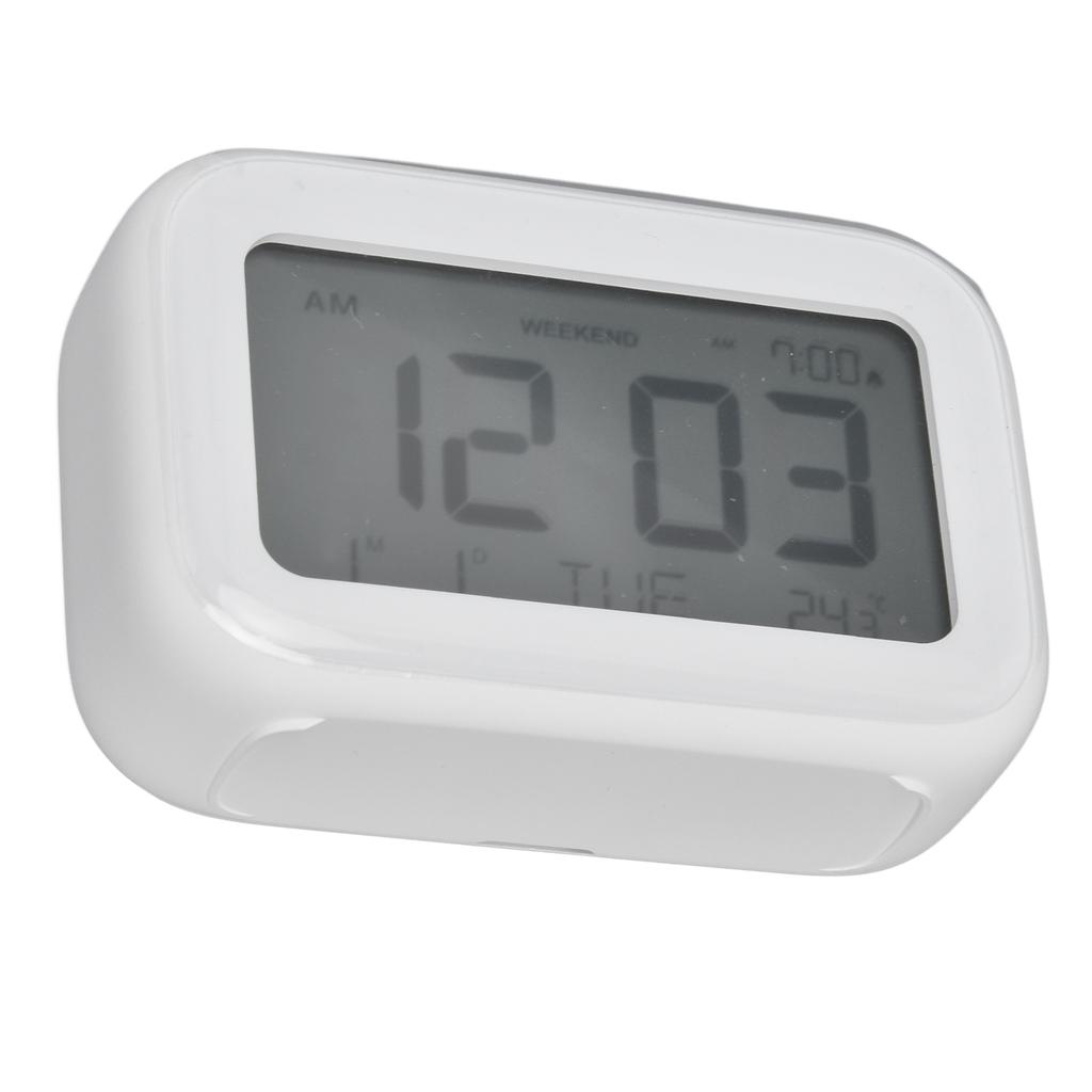 Mini Digital Alarm Clock with LCD Screen Snooze Function 12H 24H Formats for Bedroom Travel Office