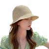 Женская шляпа от солнца, однотонная, устойчивая к ультрафиолетовому излучению, шляпа рыбака, дышащая, плетеная, складная, соломенная шляпа, кепка для защиты от солнца на открытом воздухе
