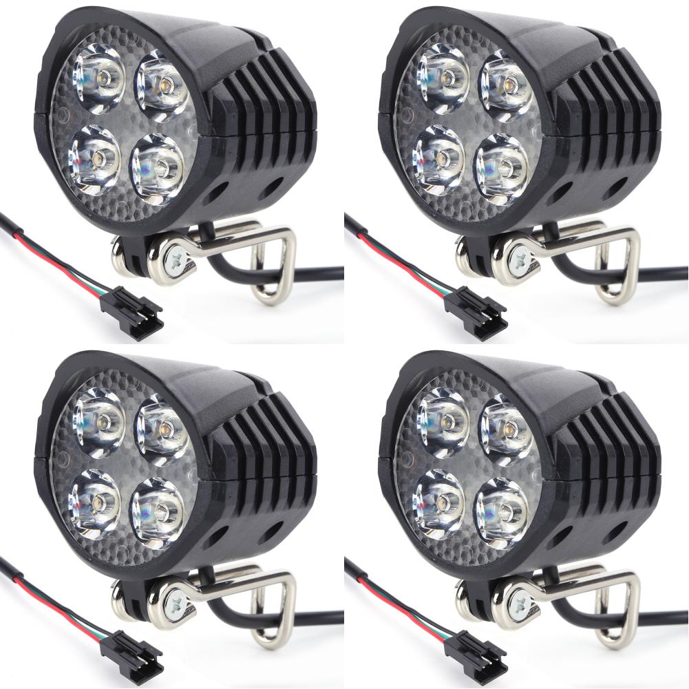 48V Электрический самокат Светодиодная передняя фара с гудком Высокая яркость Светодиодная фара Энергосбережение Простая установка Велосипедные аксессуары