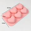 Porous Love Silicone Chocolate Baking Mold Heart Candy Jelly Ice Mould Cake Decor Soap Candle Making Tool Valentine's Day Gifts