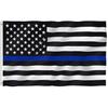 90x150cm Polyester Double Side Thin Blue Line American Flag Brass Grommet Banner