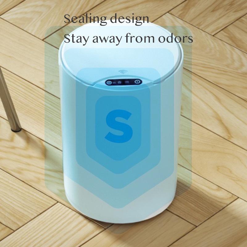 14L Smart Sensor Trash Can Large Capacity Induction Trash Bin Electric Touchless Wastebasket For Kitchen Bathroom with Lid