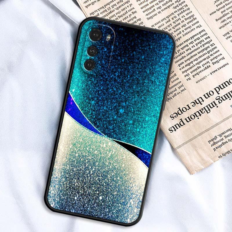 Художественный металлический узор Чехол для телефона Motorola G85 Edge 50 G24 G35 G14 G04 40 G72 G34 G G54 G13 G32 5G Черный