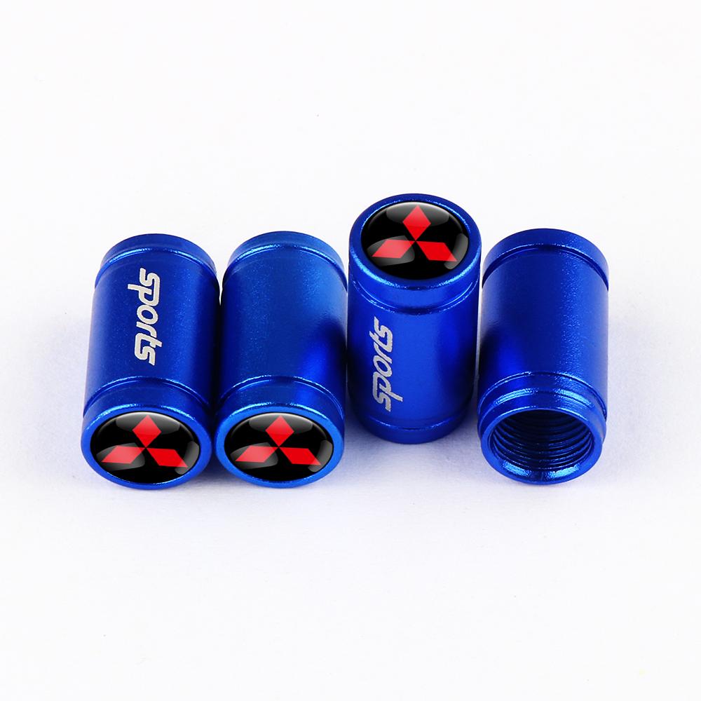 4PCS Car Valve Cap Tires Wheels Dust Covers Car Styling For Mitsubishi Ralliart Space Star Lancer Outlander Xl Eclipse Cross Asx