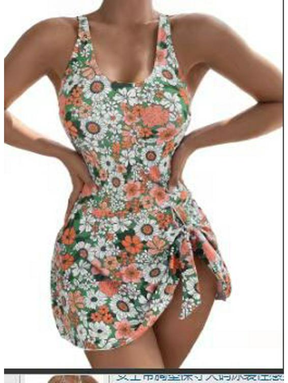 2024 Женский купальник танкини большого размера на шнуровке - Европейский и американский стиль для пляжного отдыха